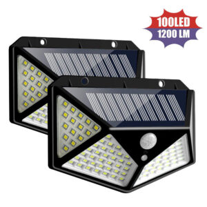 Lámpara de pared solar de 100 LED