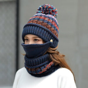 Gorro de punto de invierno coreano.