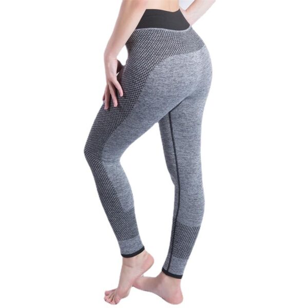 Pantalones de yoga sin costuras para correr, ajustados, con elevación de cadera - Imagen 2