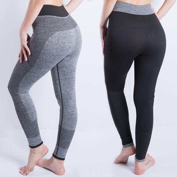 Pantalones de yoga sin costuras para correr, ajustados, con elevación de cadera - Imagen 7