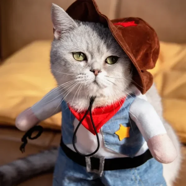 Disfraz Divertido de Halloween Para Perro y Gato, Ropa Para Mascotas, Regalo, Ropa Vaquera - Imagen 2
