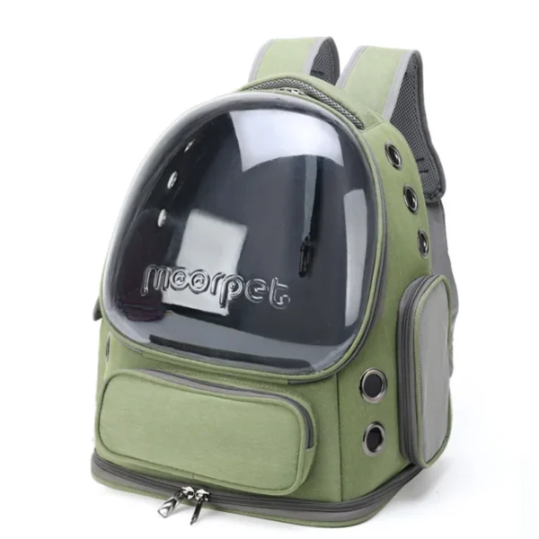 Mochila plegable transparente para mascotas, portátil para perros y gatos - Imagen 2