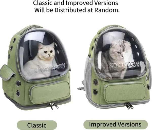 Mochila plegable transparente para mascotas, portátil para perros y gatos - Imagen 3