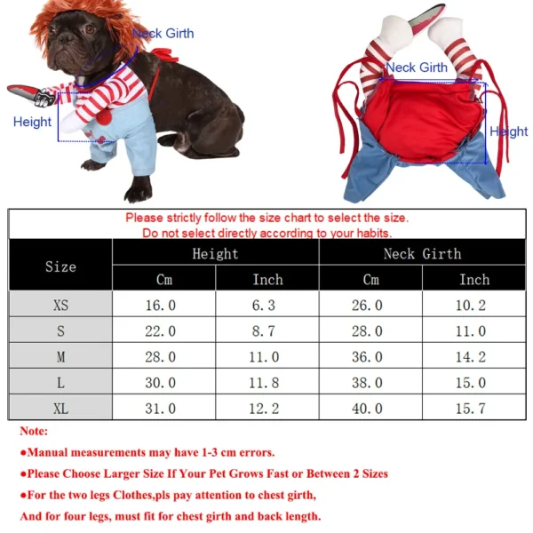 Disfraz Halloween Para Perros, Ajustables Conjunto Novedoso Divertido Tallas - Imagen 6
