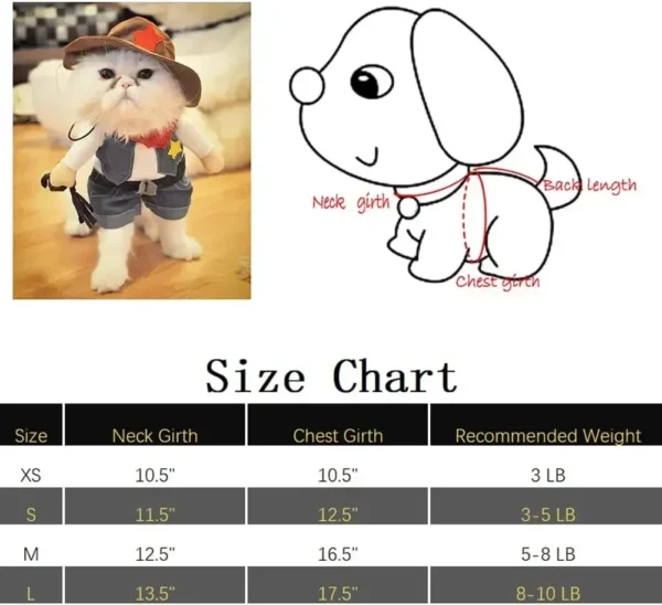 Disfraz Divertido de Halloween Para Perro y Gato, Ropa Para Mascotas, Regalo, Ropa Vaquera - Imagen 5