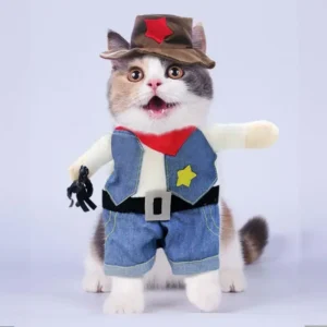 Disfraz Divertido de Halloween Para Perro y Gato, Ropa Para Mascotas, Regalo, Ropa Vaquera