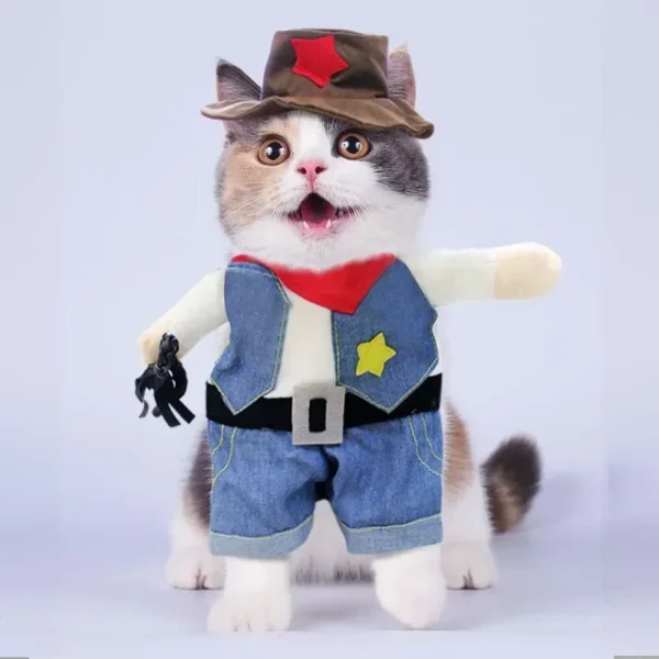 Disfraz Divertido de Halloween Para Perro y Gato, Ropa Para Mascotas, Regalo, Ropa Vaquera
