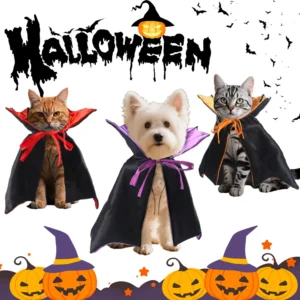 Disfraz Divertido De Halloween Para Perros o Gatos Capa De Vampiro