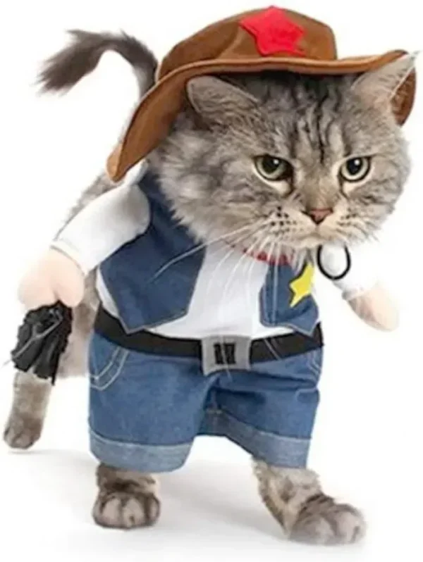 Disfraz Divertido de Halloween Para Perro y Gato, Ropa Para Mascotas, Regalo, Ropa Vaquera - Imagen 7