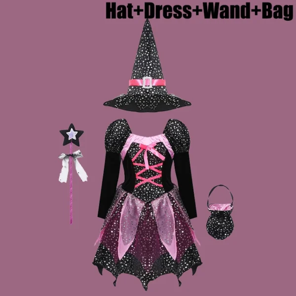 2025 Nuevos Disfraces De Halloween Para Niñas, Murcielago Morado, Esqueleto, Fantasma, Tallas - Imagen 3