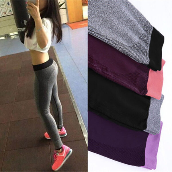 Pantalones de yoga sin costuras para correr, ajustados, con elevación de cadera - Imagen 6